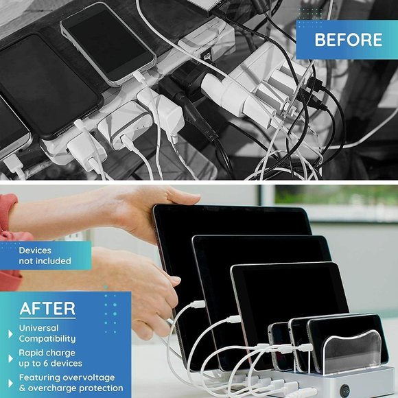 NEW DOK USB  Hercules Tuff Universal Multi Port Charging Dock Station - Picture 5 of 6